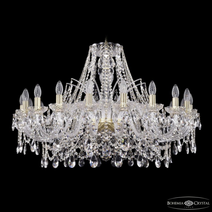 Люстра хрустальная 1411/20/360 G Bohemia Ivele Crystal (Стеклянный рожок)