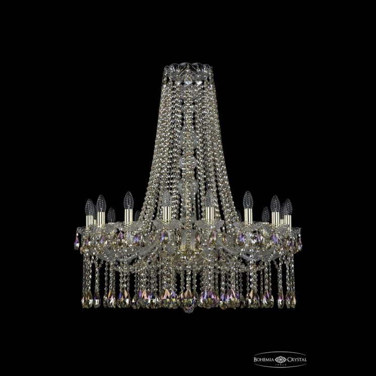 Люстра хрустальная 1413/16/300/h-93 G R801 Bohemia Ivele Crystal (Стеклянный рожок)