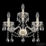 Бра хрустальные 5413B/2+1/165 G Clear/M-1G Bohemia Ivele Crystal (С 2 лампочками и более)