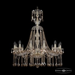 Люстра хрустальная 1413/12/300/XL-91 G R721 Bohemia Ivele Crystal (Стеклянный рожок)