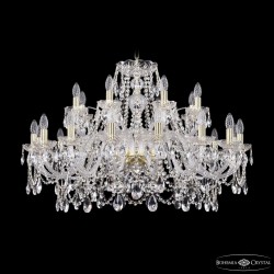 Люстра хрустальная 1411/16+8/360 G Bohemia Ivele Crystal (Стеклянный рожок)