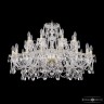 Люстра хрустальная 1411/16+8/360 G Bohemia Ivele Crystal (Стеклянный рожок)