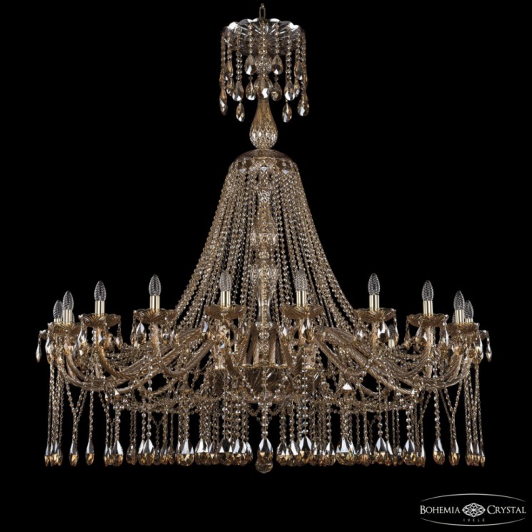 Люстра хрустальная 1413/20/530/XL-158 G M721 Bohemia Ivele Crystal (Стеклянный рожок)