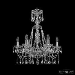 Люстра хрустальная 1413/6/200/XL-66 Ni Bohemia Ivele Crystal (Стеклянный рожок)