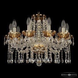 Люстра с цветным хрусталём 5413/10/200 G Amber/M-1H Bohemia Ivele Crystal (5413)