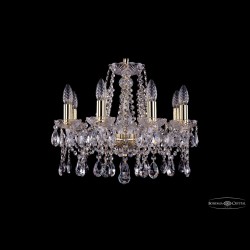 Люстра хрустальная 1413/8/165 G Bohemia Ivele Crystal (Стеклянный рожок)