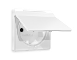 Ambrella Light Лицевая панель для электрической розетки с/з со шторками и крышкой IP44 QUANT Ambrella Volt ALFA AP1280