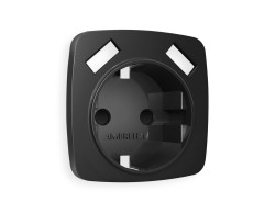 Ambrella Light Лицевая панель для электрической розетки с заземлением со шторками 2USB A+A QUANT Ambrella Volt OMEGA OP8090