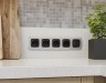 Ambrella Light Лицевая панель для электрической розетки с заземлением со шторками 2USB A+A QUANT Ambrella Volt OMEGA OP8090