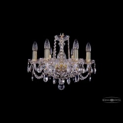 Люстра хрустальная 1402/6/141 G Bohemia Ivele Crystal (Стеклянный рожок)