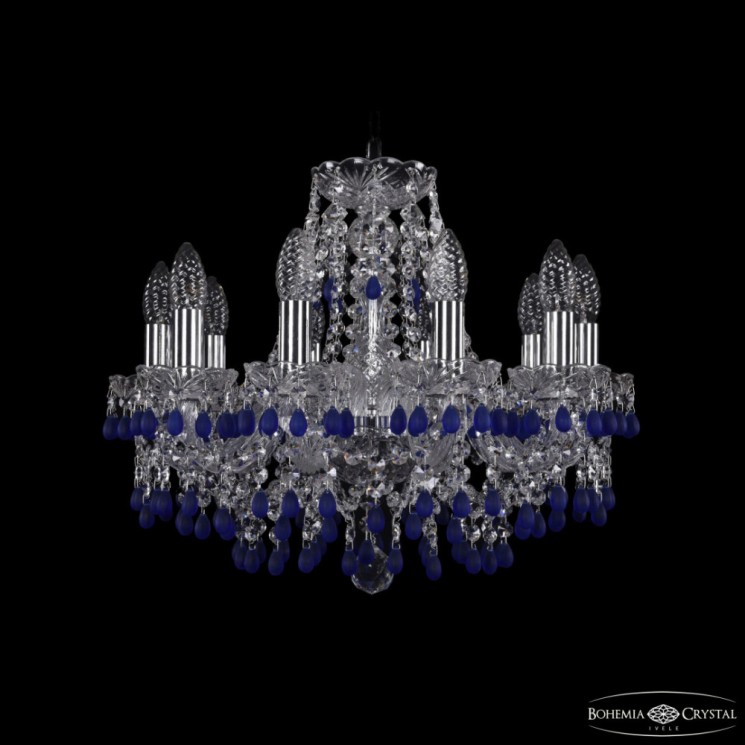 Люстра хрустальная 1410/10/160 Ni V3001 Bohemia Ivele Crystal (Стеклянный рожок)