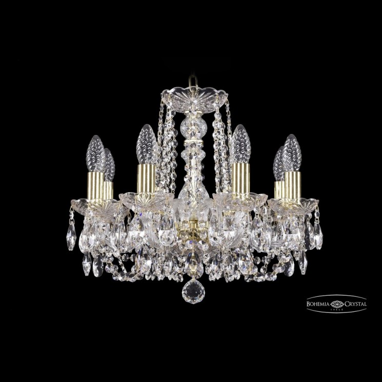 Люстра хрустальная 1402/8/141 G Bohemia Ivele Crystal (Стеклянный рожок)