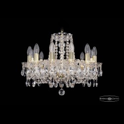 Люстра хрустальная 1402/12/160 G Bohemia Ivele Crystal (Стеклянный рожок)