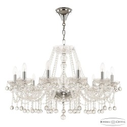 Люстра хрустальная 108/12/300 Ni Bohemia Ivele Crystal (Стеклянный рожок)