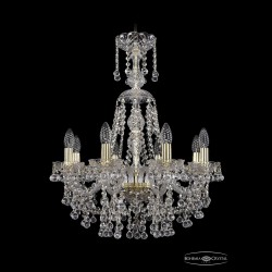 Люстра хрустальная 1409/8/195/XL-68 G Bohemia Ivele Crystal (Стеклянный рожок)