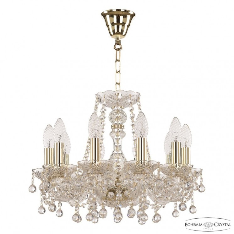 Люстра хрустальная 108/10/141 G Bohemia Ivele Crystal (Стеклянный рожок)