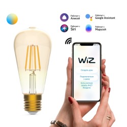 Светодиодная лампа Gauss SMART HOME ST64 6,5W 720Lm 2000-5500K E27 13101121310112_GAUSS