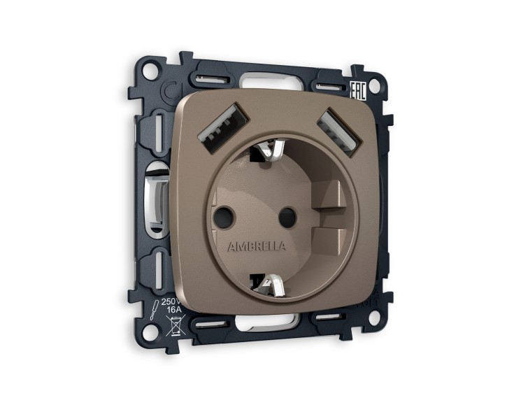 Ambrella Light Комплект механизма электрической розетки Ambrella Volt OMEGA MO639010