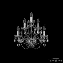Бра хрустальные 1402B/2+2+1/160 Ni Bohemia Ivele Crystal (Стеклянный рожок)