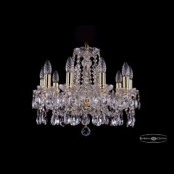 Люстра хрустальная 1413/10/165 G Bohemia Ivele Crystal (Стеклянный рожок)