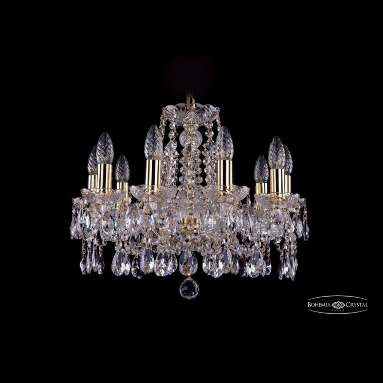 Люстра хрустальная 1413/10/165 G Bohemia Ivele Crystal (Стеклянный рожок)