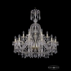 Люстра хрустальная 1403/12+6/300/XL-95 G Bohemia Ivele Crystal (Стеклянный рожок)