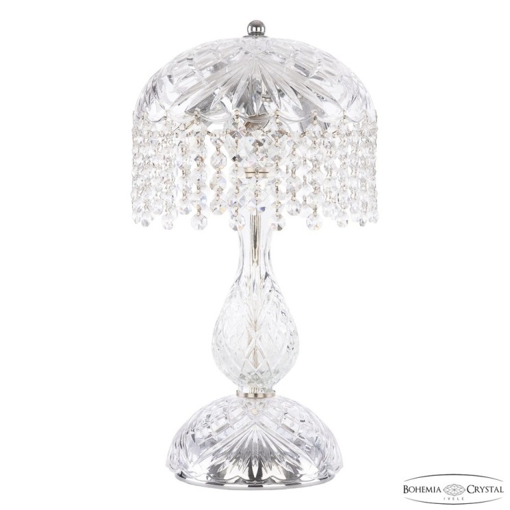 Настольная лампа хрустальная 14781L1/22 Ni R Bohemia Ivele Crystal (С 2 лампочками и более)