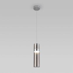Подвесной светодиодный светильник в стиле лофт                      Eurosvet  50244/1 LED хром/дымчатый