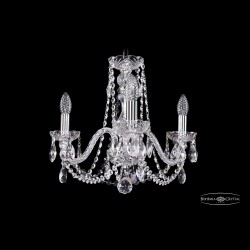 Люстра хрустальная 1402/3/160 Ni Bohemia Ivele Crystal (Стеклянный рожок)