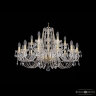 Люстра хрустальная 1402/12+6/300 G Bohemia Ivele Crystal (Стеклянный рожок)