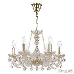 Люстра хрустальная 108/6/165 G Bohemia Ivele Crystal (Стеклянный рожок)