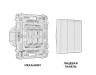 Ambrella Light Комплект механизма 3-клавишного выключателя Ambrella Volt ALFA MA605010