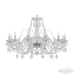 Люстра хрустальная 105/12/360 Ni Bohemia Ivele Crystal (Стеклянный рожок)