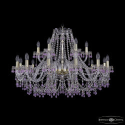 Люстра хрустальная 1410/12+6/360 G V7010 Bohemia Ivele Crystal (Стеклянный рожок)