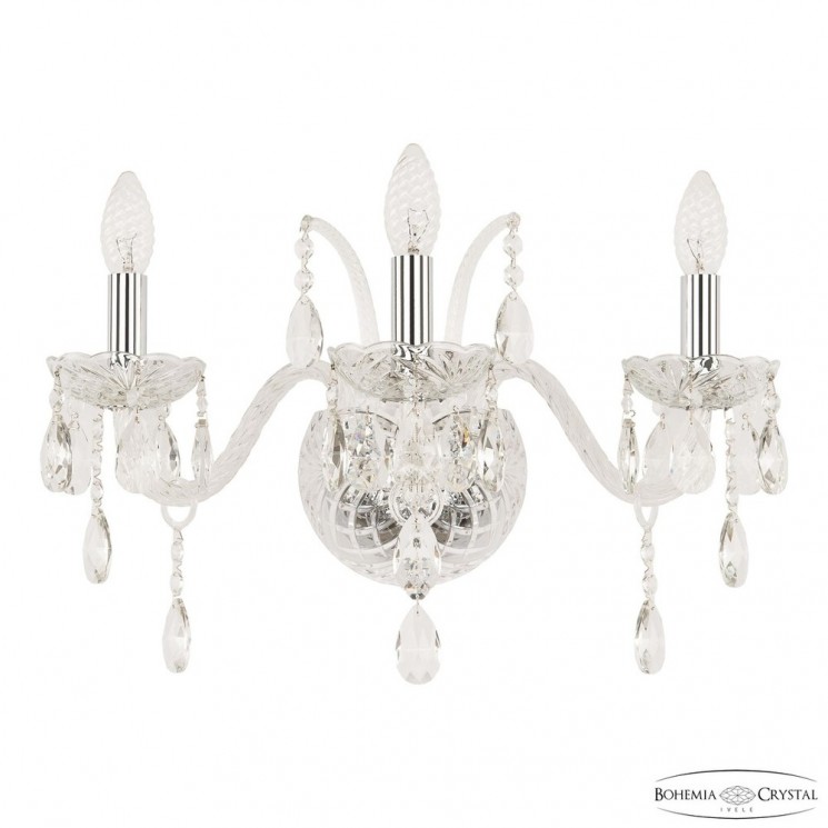Бра хрустальные 105B/3/165 Ni Bohemia Ivele Crystal (Стеклянный рожок)