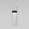 Подвесной светодиодный светильник в стиле лофт                      Eurosvet  50244/1 LED черный/прозрачный