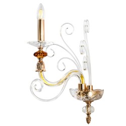 Crystal Lux Бра Crystal Lux CATARINA AP1 V2 GOLD/TRANSPARENT-COGNAC