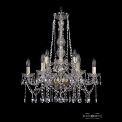 Люстра хрустальная 1413/6+3/200/h-66 G Bohemia Ivele Crystal (Стеклянный рожок)