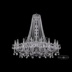 Люстра хрустальная 1411/18/400/h-113 Ni Bohemia Ivele Crystal (Стеклянный рожок)