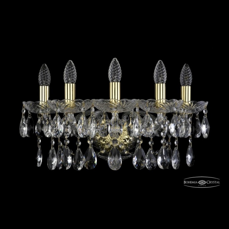 Бра хрустальные 1413B/5/165/XL G Bohemia Ivele Crystal (Стеклянный рожок)