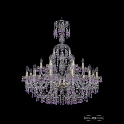 Люстра хрустальная 1410/12+6/300/XL-95 G V7010 Bohemia Ivele Crystal (Стеклянный рожок)