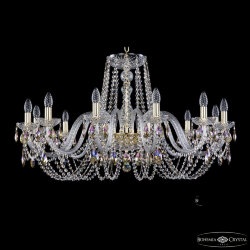 Люстра хрустальная 1402/12/360 G K801 Bohemia Ivele Crystal (Стеклянный рожок)