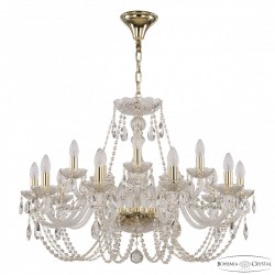 Люстра хрустальная 101/10+5/300 G Bohemia Ivele Crystal (Стеклянный рожок)
