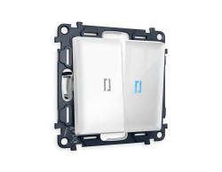 Ambrella Light Комплект механизма 2-клавишного проходного выключателя с подсветкой 10000K Ambrella Volt ALFA MA104040