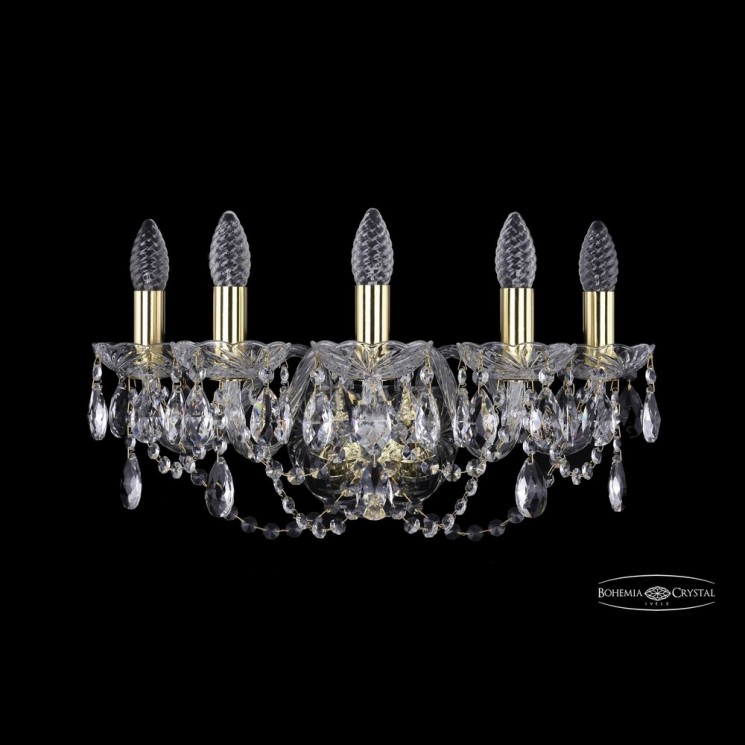 Бра хрустальные 1402B/5/160 G Bohemia Ivele Crystal (Стеклянный рожок)
