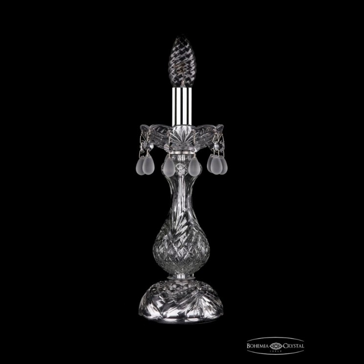 Настольная лампа 1410L/1-31 Ni V0300 Bohemia Ivele Crystal (Стеклянный рожок)