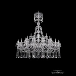 Люстра хрустальная 1413/20+10+5/530/XL-160 Ni Bohemia Ivele Crystal (Стеклянный рожок)
