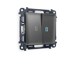 Ambrella Light Комплект механизма 2-клавишного выключателя с подсветкой 10000K Ambrella Volt ALFA MA654020