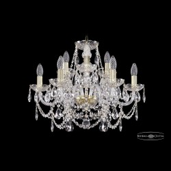 Люстра хрустальная 1411/6+3/195 G Bohemia Ivele Crystal (Стеклянный рожок)