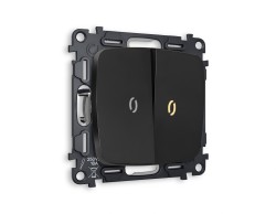 Ambrella Light Комплект механизма 2-клавишного выключателя с подсветкой 3200K Ambrella Volt OMEGA MO804010